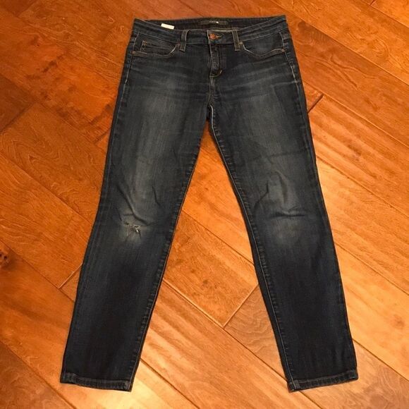 Joe’s Jeans Skinny “Bridget” Fit Medium Dark Wash with Mild Distress Size 28 - Picture 1 of 16